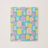 Pastel Striped Beach Huts Legpuzzel (Verticaal)