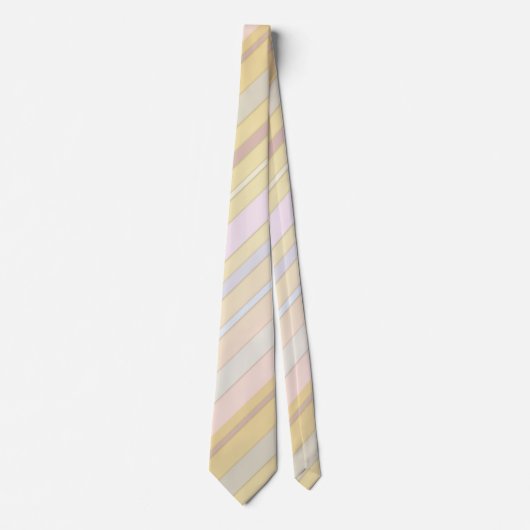 Pastel Striped Design Stropdas (Voorkant)