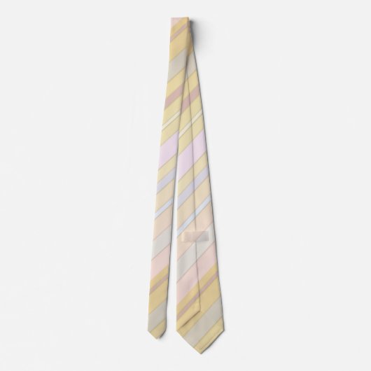 Pastel Striped Design Stropdas (Achterkant)