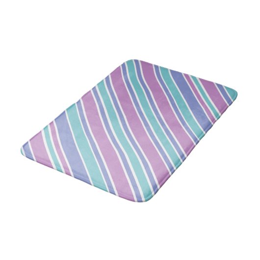 Pastel Striped Patroon Badmat (Gekanteld)