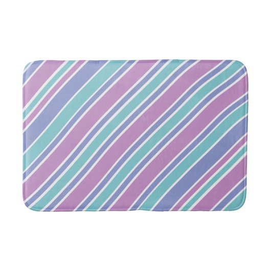 Pastel Striped Patroon Badmat (Voorkant)