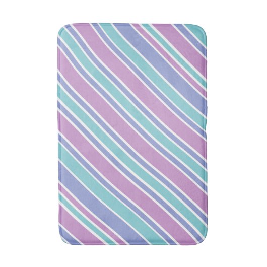 Pastel Striped Patroon Badmat (Voorkant Verticaal)