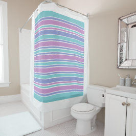 Pastel Striped Patroon Douchegordijn