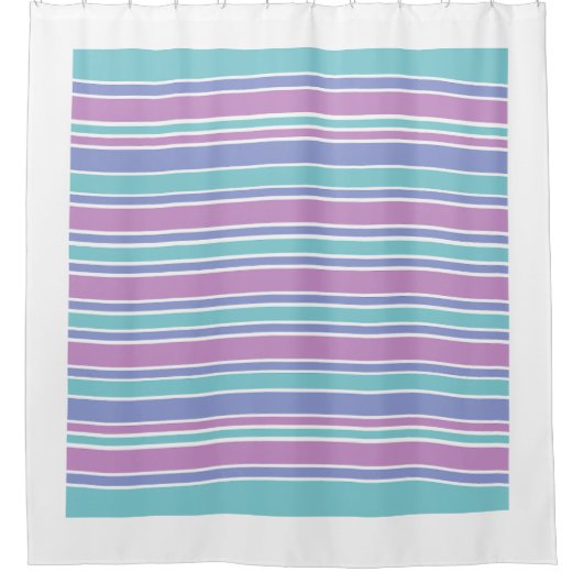 Pastel Striped Patroon Douchegordijn (Voorkant)