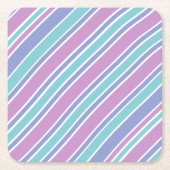 Pastel Striped Patroon Kartonnen Onderzetters (Voorkant)