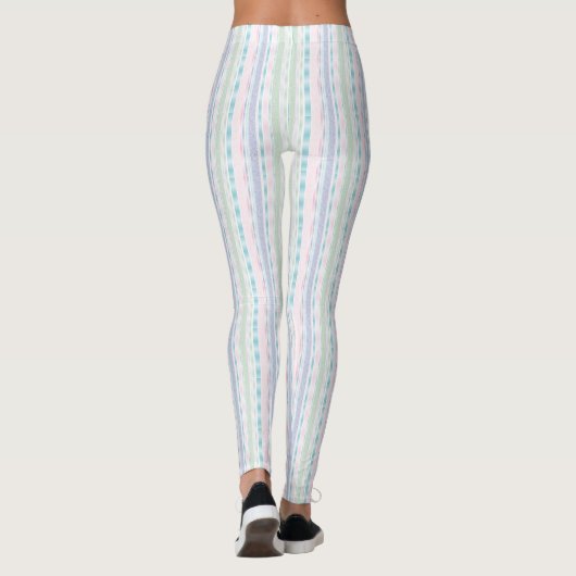 Pastel Striped Patroon Leggings (Achterkant)