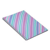 Pastel Striped Patroon Notitieboek (Rechterzijde)