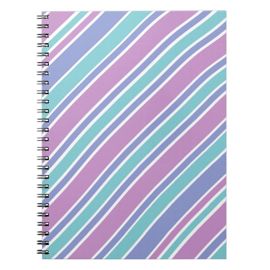 Pastel Striped Patroon Notitieboek (Voorkant)