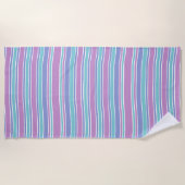 Pastel Striped Patroon Strandlaken (Voorkant)