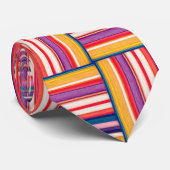 Pastel Striped Patroon | Stropdas (Opgerold)