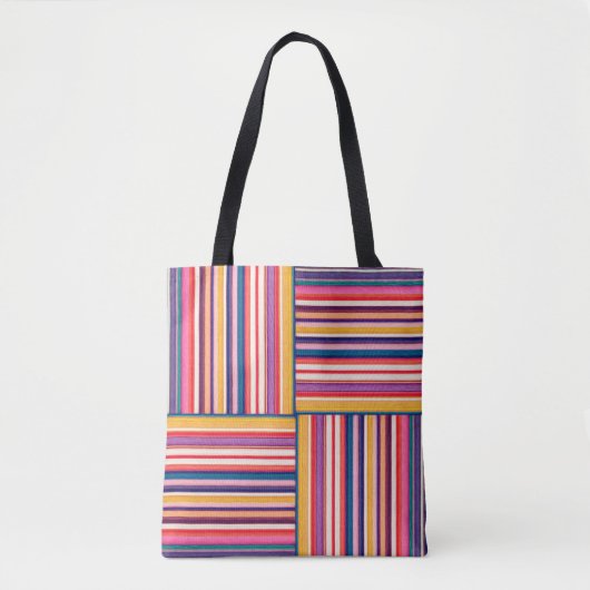 Pastel Striped Patroon | Tote Bag (Voorkant)