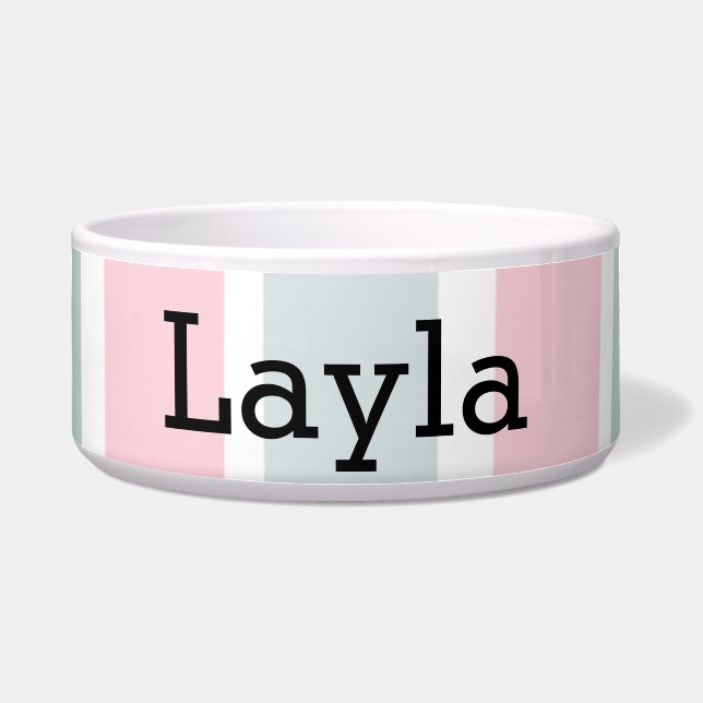 PASTEL STRIPED pet bowl Voerbakje (Voorkant)