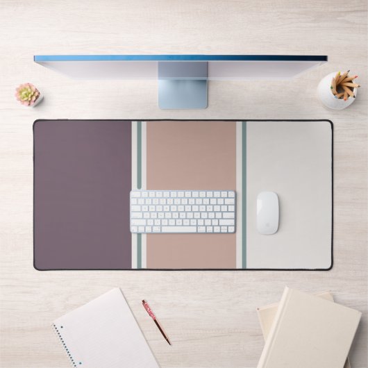 Pastel Stripes-2 – Clean Neutral Desk Layout Bureaumat (Kantoor 1)