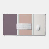 Pastel Stripes-2 – Clean Neutral Desk Layout Bureaumat (Keyboard & Muis)