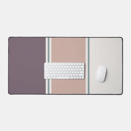 Pastel Stripes-2 – Clean Neutral Desk Layout Bureaumat (Keyboard & Muis)