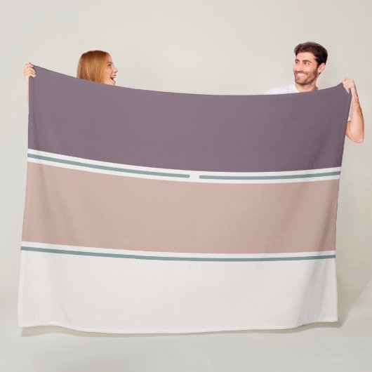 Pastel Stripes-2 – Soft Neutral Stripe Layout Fleece Deken (In situ)