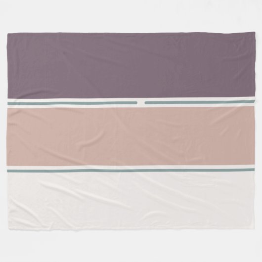 Pastel Stripes-2 – Soft Neutral Stripe Layout Fleece Deken (Voorkant (Horizontaal))