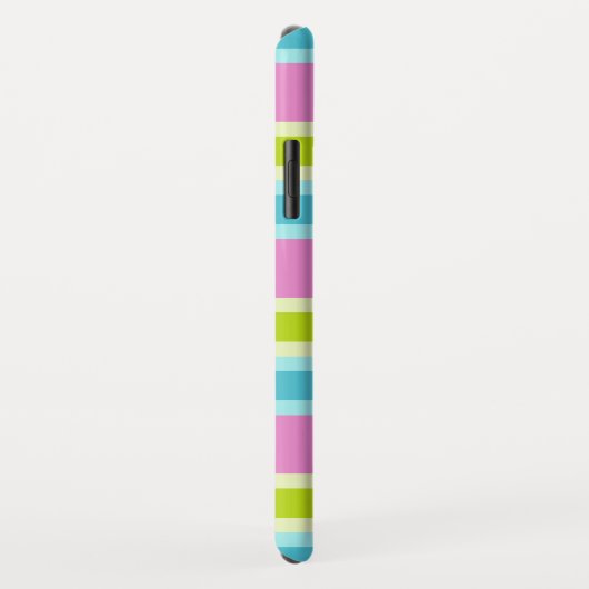 Pastel Stripes aangepaste monogram telefoongevalle Case-Mate iPhone Case (Achterkant/rechts)