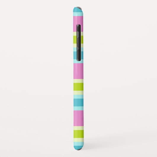 Pastel Stripes aangepaste monogram telefoongevalle Case-Mate iPhone Case (Achterkant/links)
