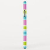 Pastel Stripes aangepaste monogram telefoongevalle Case-Mate iPhone Case (Achterkant/rechts)