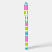 Pastel Stripes aangepaste monogram telefoongevalle Case-Mate iPhone Case (Achterkant / Links)
