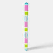 Pastel Stripes aangepaste monogram telefoongevalle Case-Mate iPhone Case (Achterkant / Rechts)