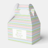 Pastel Stripes Baby shower Bedankdoosjes (Voorkant Zijde)