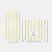 Pastel Stripes Baby shower Bedankdoosjes (Uitgevouwen)