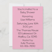 Pastel Stripes Baby Shower Invitations Kaart (Achterkant)