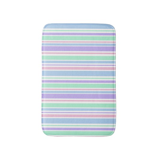 Pastel Stripes Bath Mat (Voorkant Verticaal)
