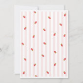 Pastel Stripes Berry Sweet Baby Shower Invitation Kaart (Achterkant)