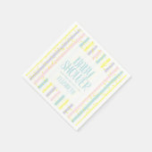 Pastel Stripes Boy Baby shower Servet (Hoek)