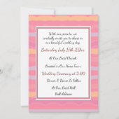 Pastel Stripes bruiloft uitnodiging (Voorkant)