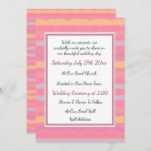 Pastel Stripes bruiloft uitnodiging (Voorkant / Achterkant)