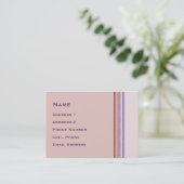 Pastel Stripes Business Visitekaartje (Staand voorkant)