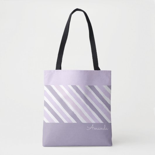 Pastel Stripes Canvas tas (Voorkant)
