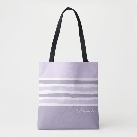 Pastel Stripes Canvas tas (Voorkant)
