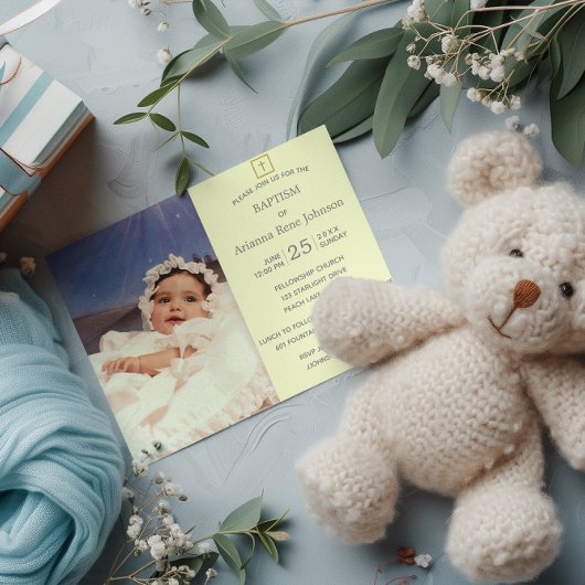 Pastel Stripes Cream Foto doop doop doop doop Kaart