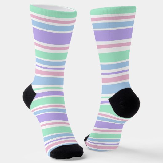 Pastel Stripes Crew-sockets Sokken (Gebogen)