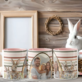 Pastel Stripes foto Pasen met Bunnies Mok