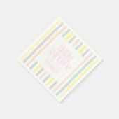 Pastel Stripes Girl-Baby shower Servet (Hoek)
