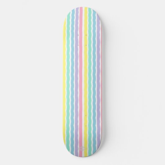 Pastel Stripes HAMbWG Skateboard (Voorkant)