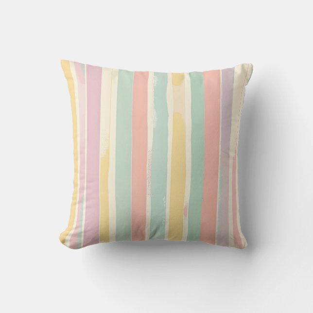 Pastel Stripes Harmony Kussen (Voorkant)