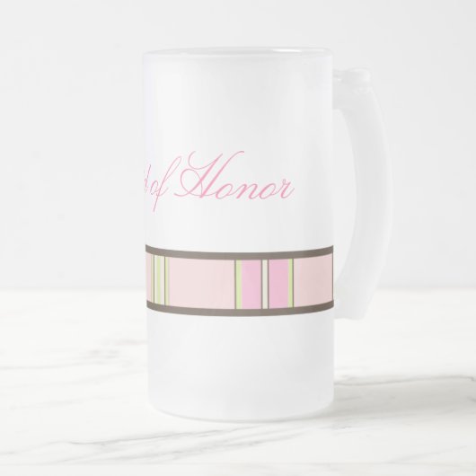 Pastel Stripes Maid of Honor Mok (Voorkant rechts)