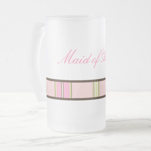 Pastel Stripes Maid of Honor Mok (Voorkant links)