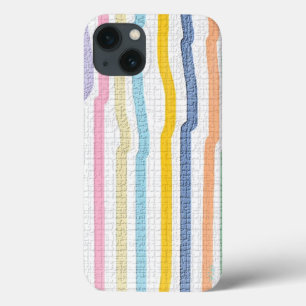 Pastel Stripes Multicolored iPhone 13 Hoesje