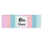 Pastel Stripes Name Tag (Voorkant)
