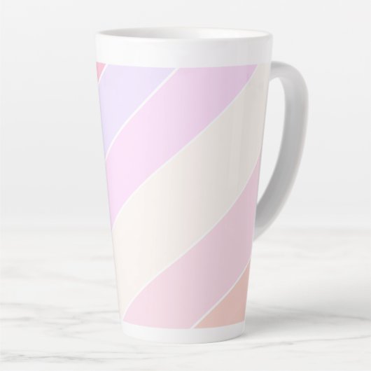 Pastel Stripes op maat Latte Mok (Rechterhoek)