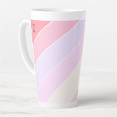 Pastel Stripes op maat Latte Mok (Linkerhoek)