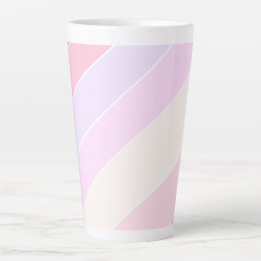 Pastel Stripes op maat Latte Mok (Voorkant)